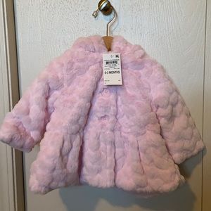 ✨HOST PICK✨ First Impressions Light Pink Plush Hooded Coat